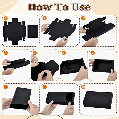 70Pcs Kraft Paper Folding Boxes CON-WA0001-19-1