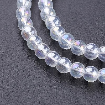 Glass Beads Strands GR4mm01Y-AB-1