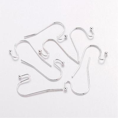 Silver Color Plated Brass Hook Ear Wire X-J0JQN-S-1