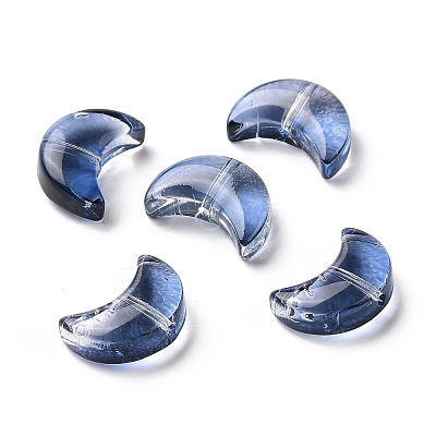 Transparent Spray Painted Glass Beads GLAA-I050-04D-1