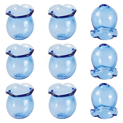 10Pcs Glass Bead Caps for Wind Chimes Making GLAA-BY0001-05H-1