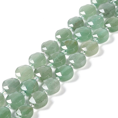 Natural Green Aventurine Beads Strands G-N342-14-1