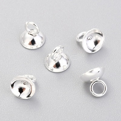 201 Stainless Steel Bead Cap Pendant Bails X-STAS-G224-24S-04-1