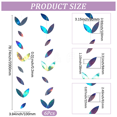 6Pcs Paper Garlands DIY-GF0013-07A-1