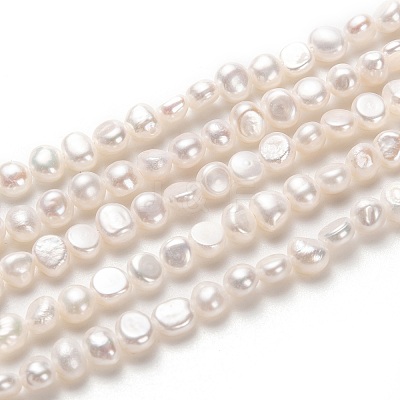 Natural Cultured Freshwater Pearl Beads Strands X1-PEAR-N014-04B-1