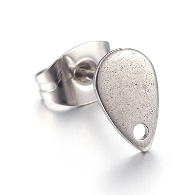 Non-Tarnish 304 Stainless Steel Stud Earring Findings STAS-L211-05A-P-1