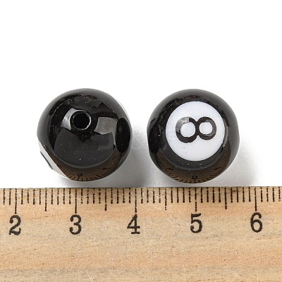 Opaque Acrylic Beads X-SACR-G039-01A-1