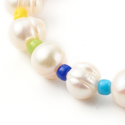 3Pcs 3 Styles Natural Cultured Freshwater Pearl Stretch Beaded Bracelets Sets BJEW-JB06266-1