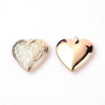 Brass Locket Pendants KK-WH0034-90KCG-1