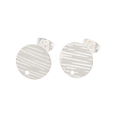 304 Stainless Steel Ear Stud Findings STAS-O119-17C-S-1