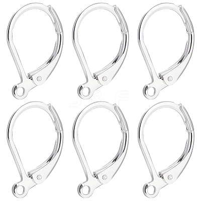 100Pcs 316L Surgical Stainless Steel Leverback Earring Findings STAS-BBC0010-61S-1