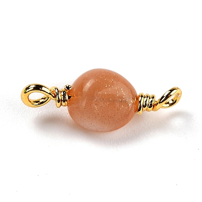 Natural Sunstone Links Connectors G-K316-02K-G-RS-1