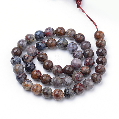 Natural Pietersite Beads Strands G-R446-6mm-13-1