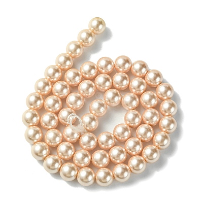 Eco-Friendly Glass Pearl Beads Strands HY-A008-8mm-RB092-1