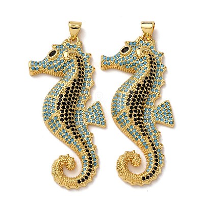 Brass Micro Pave Cubic Zirconia Pendants KK-A271-07F-G-1