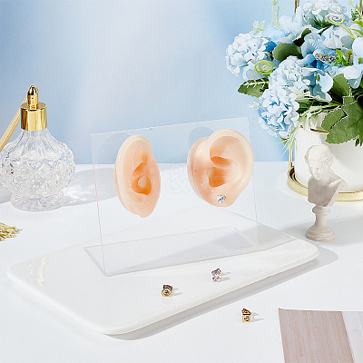 2Pcs 2 Styles Silicone Ear Flexible Model Body Part Displays ODIS-OC0001-67-1