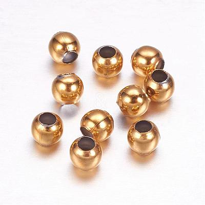 Ion Plating(IP) 304 Stainless Steel Beads STAS-F117-31G-4mm-1