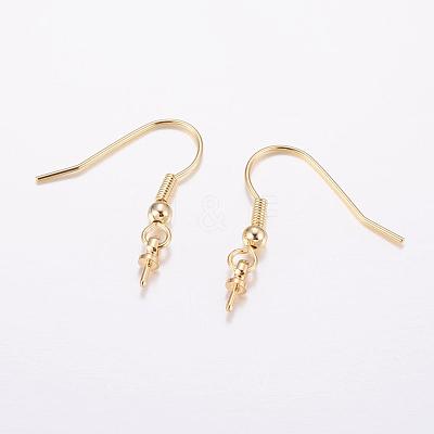 Brass Earring Hooks KK-F714-02G-1