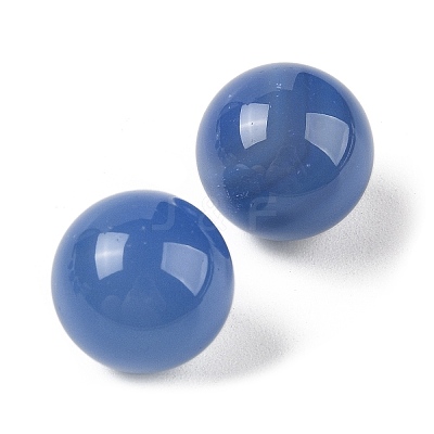 Natural Blue Agate No Hole Sphere Beads G-K353-04D-30-1