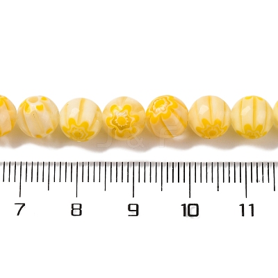 Handmade Millefiori Lampwork Beads Strands LAMP-G164-05F-1