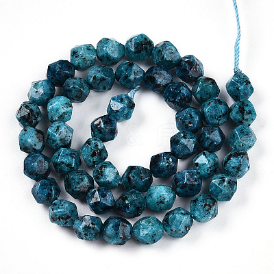 Dyed Natural Sesame Jasper Beads Strands G-T139-8mm-47H-1