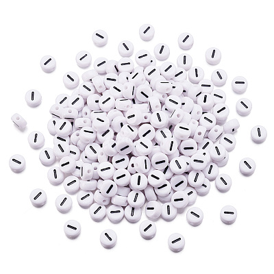 500Pcs Acrylic Horizontal Hole Letter Beads OACR-YS0001-03I-1