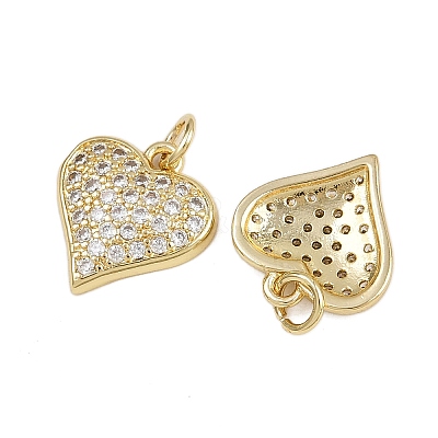 Brass Micro Pave Cubic Zirconia Pendants ZIRC-I367-11G-12-1