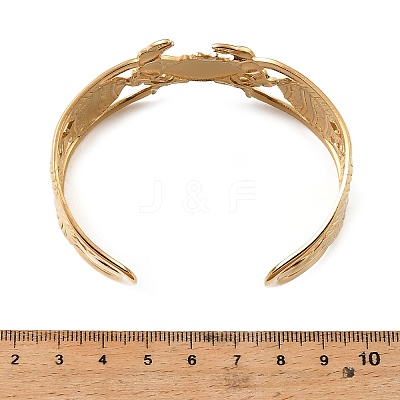 Ocean Theme 304 Stainless Steel Cuff Bangles for Women BJEW-Z171-01G-01-1