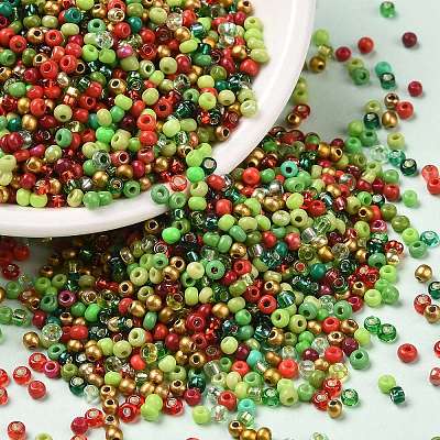 Opaque & Transparent & Metallic Colours 12/0 Glass Seed Beads SEED-A030-07F-1