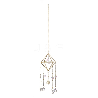 Geometric Metal Suncatchers Wall Hanging Decoration HJEW-G018-01A-G-1