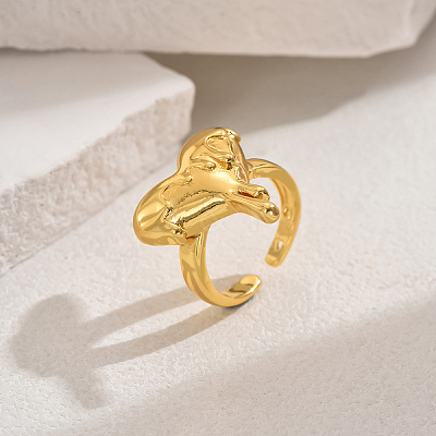 Brass Cuff Open Rings for Women QB9628-5-1