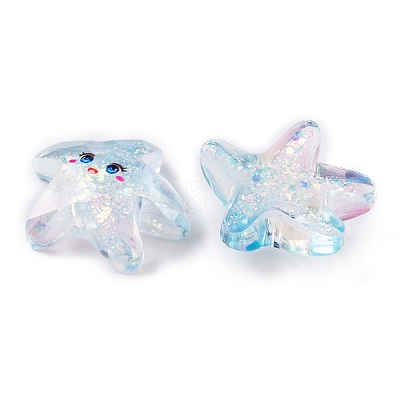 Transparent Epoxy Resin Decoden Cabochons CRES-P035-10B-1