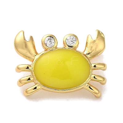 Rack Plating Brass Micro Pave Cubic Zirconia Pendants KK-U027-12-05G-1