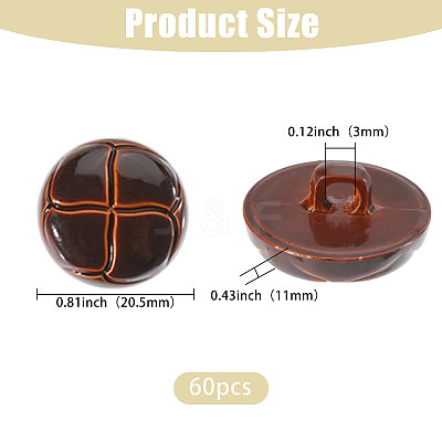 1-Hole Plastic Buttons BUTT-CA0001-34B-1