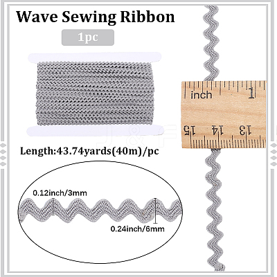 40M Polyester Wavy Fringe Trim Ribbon OCOR-GF0004-39Z-1