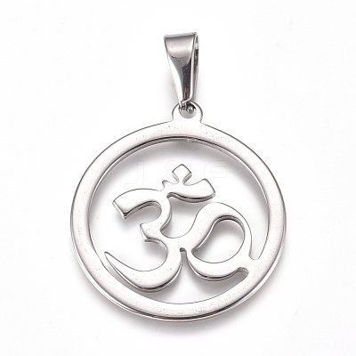 Non-Tarnish Yoga 304 Stainless Steel Pendants X-STAS-I135-24P-1