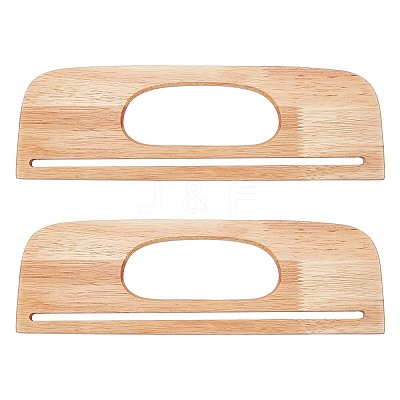 2Ppcs Wood Bag Handles WOOD-WR0001-04B-1