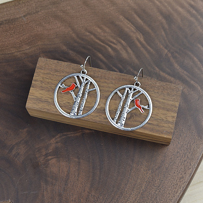 Zinc Alloy Enamel Dangle Earrings FS-WG03B65-01-1