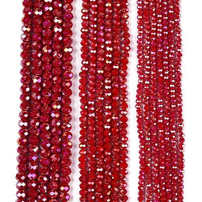 Electroplate Glass Beads Strands EGLA-A044-P8mm-B15-1