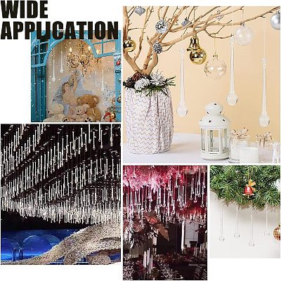 50Pcs Transparent Acrylic Big Pendants TACR-FH0001-13-1