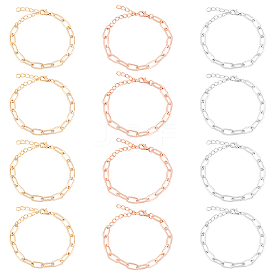 Alloy Paperclip Chain Bracelets BJEW-NB0001-02-RS-1