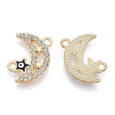 Moon Alloy Enamel Connector Charms ENAM-T013-13KC-05-1