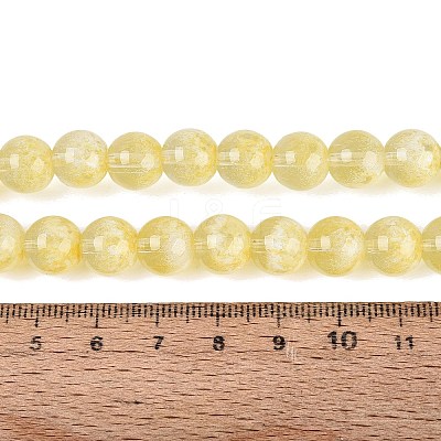 Transparent Half Spray Painted Glass Beads Strands GLAA-Q110-02A-01-1