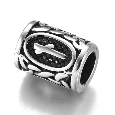 304 Stainless Steel European Beads OPDL-G010-07AS-16B-1
