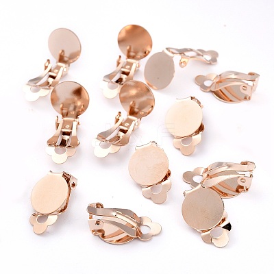 304 Stainless Steel Clip-on Earring Setting STAS-L244-49RG-1