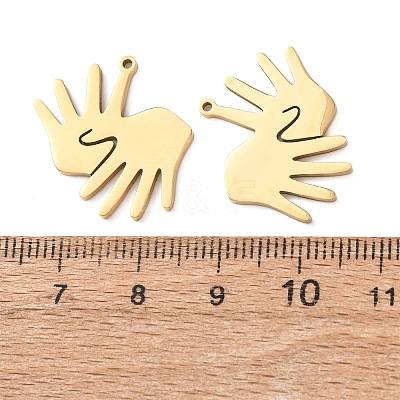 304 Stainless Steel Pendants STAS-C176-06G-1