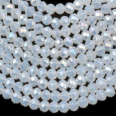 Crystal Glass Rondelle Beads Strands EGLA-F049C-01-1