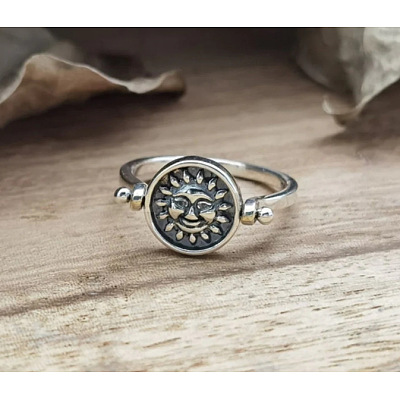 Zinc Alloy Finger Two Sided Rotatable Finger Rings FS-WG6AB10-05-1