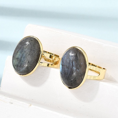 Adjustable Brass Cuff Open Rings for Women GG-CBA7610-09G-1