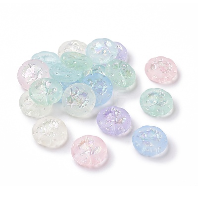 Transparent Frosted Acrylic Beads OACR-P013-41M-1